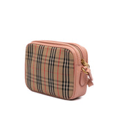 1983 Knight Check Canvas and Calfskin Link Camera Bag